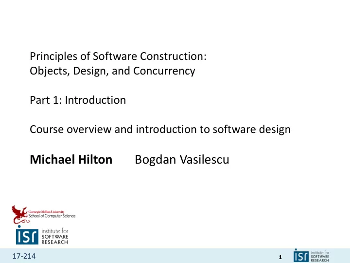 michael hilton bogdan vasilescu