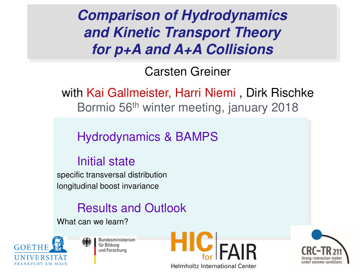 comparison of hydrodynamics and kinetic transport theory