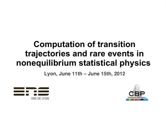 Computation of transition  trajectories and rare events in  nonequilibrium statistical physics