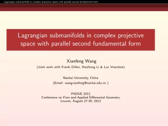 Lagrangian submanifolds in complex projective  space with parallel second fundamental form
