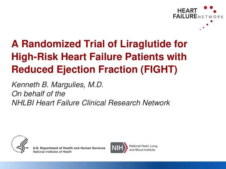 a randomized trial of liraglutide for high risk heart