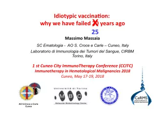 X  why  we  have  failed  20  years  ago    25    Massimo  Massaia