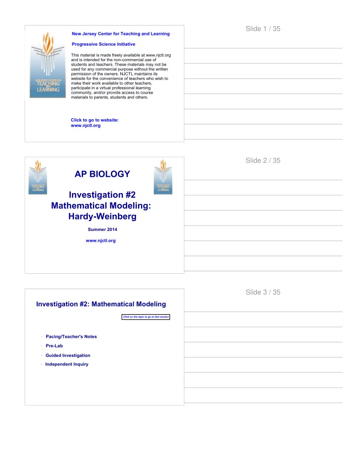 ap biology investigation 2 mathematical modeling hardy