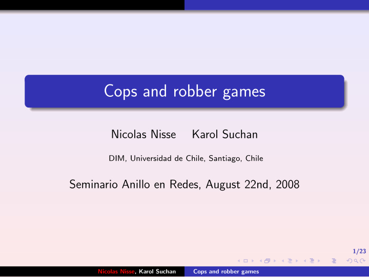 cops and robber games