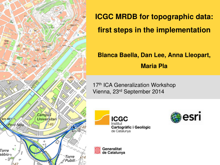 icgc mrdb for topographic data first steps in the
