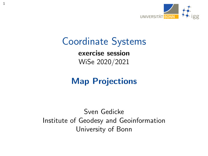 coordinate systems