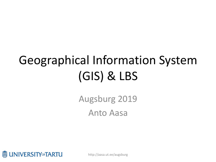 geographical information system