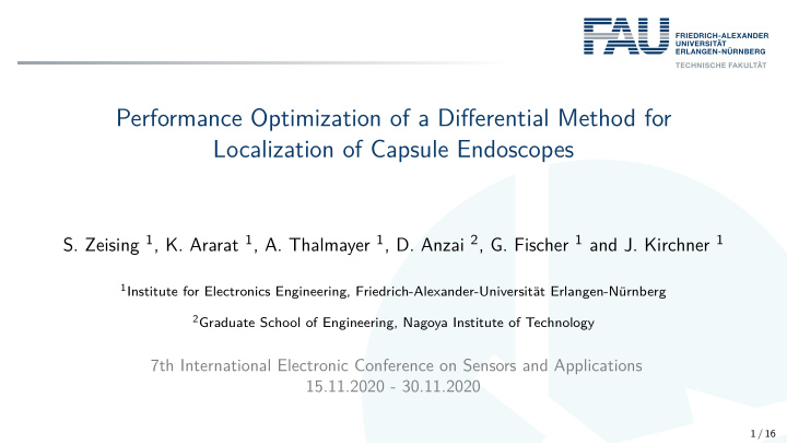 performance optimization of a differential method for
