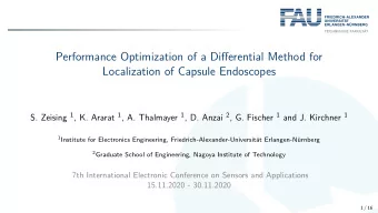 Performance Optimization of a Differential Method for  Localization of Capsule Endoscopes S.