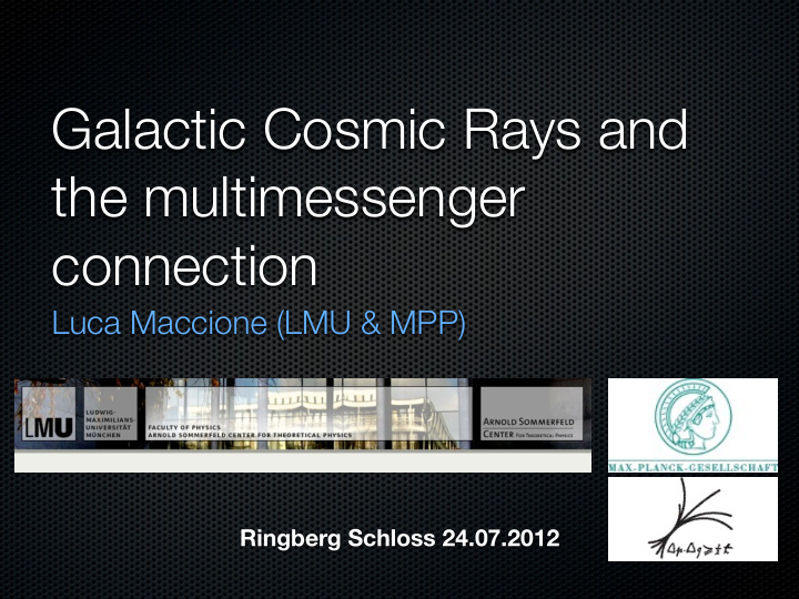 galactic cosmic rays and the multimessenger connection