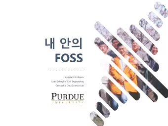 FOSS  Assistant Professor  Lyles School of Civil Engineering  Geospatial Data Science