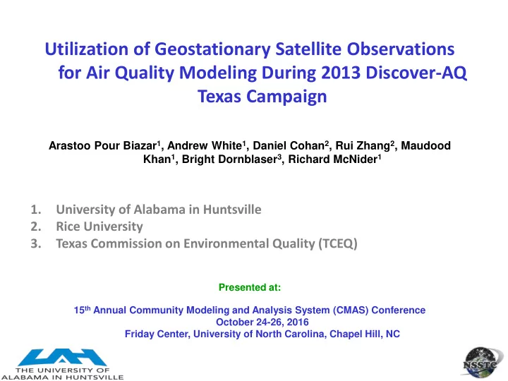 utilization of geostationary satellite observations for