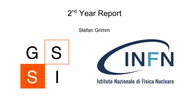 2 nd year report