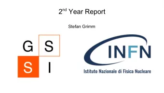 2 nd Year Report  Stefan Grimm  Structure  Introduction  Detectors  Fisher-matrix