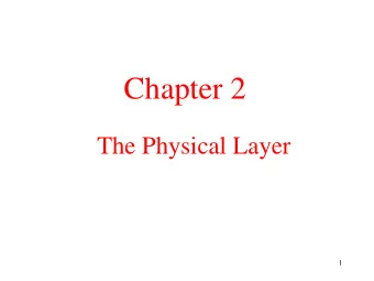 Chapter 2  The Physical Layer  1  The Theoretical Basis for Data  Communication    Fourier