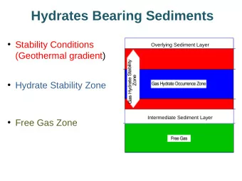 Hydrates Bearing Sediments   Stability Conditions  Overlying Sediment Layer  (Geothermal
