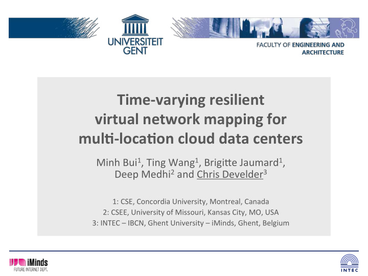 time varying resilient virtual network mapping for mul6