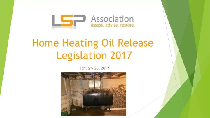 home heating oil release legislation 2017