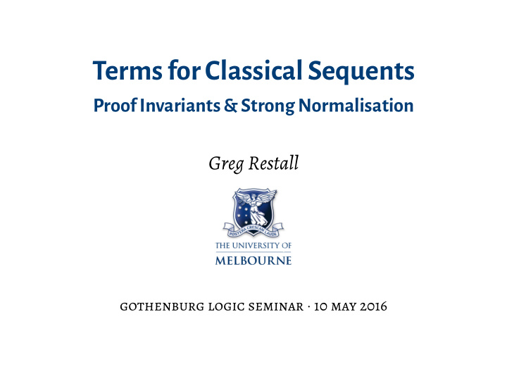 termsforclassical sequents