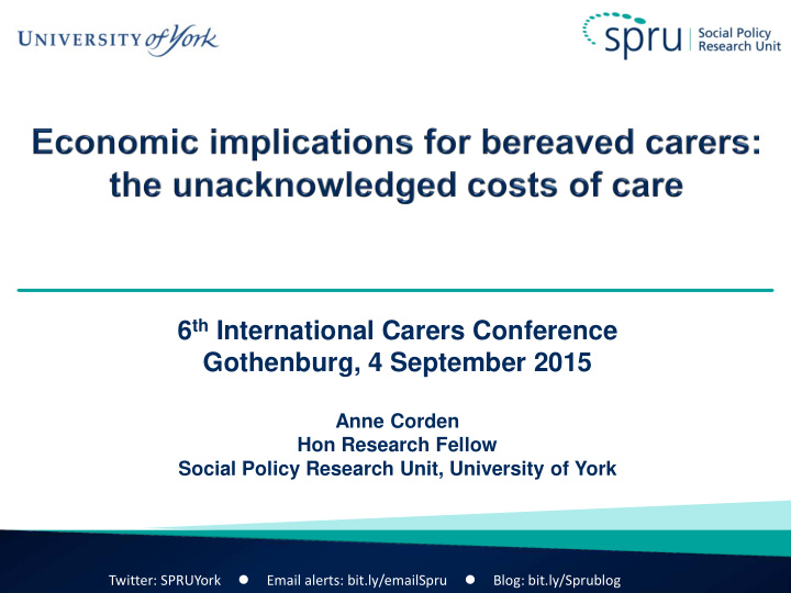 6 th international carers conference gothenburg 4