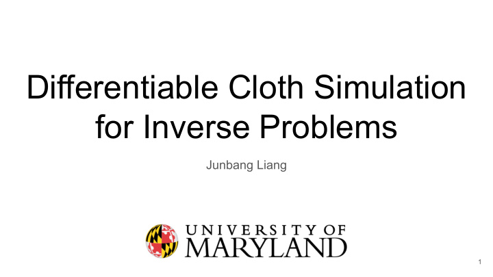 differentiable cloth simulation for inverse problems