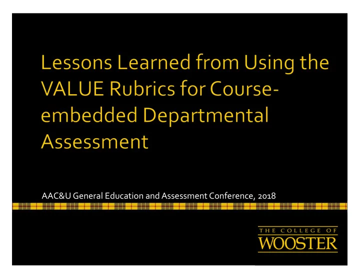 aac amp u general education and assessment conference
