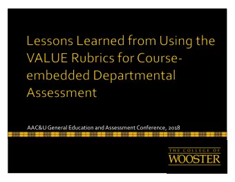 AAC&amp;U General Education and Assessment Conference, 2018  Missy Schen  Denise Bostdorff