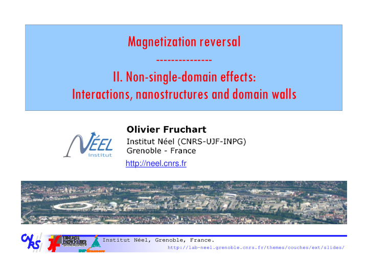 magnetization reversal ii non single domain effects