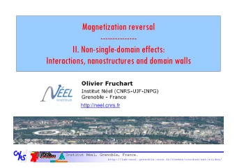 Magnetization reversal  ---------------  II. Non-single-domain effects:  Interactions,