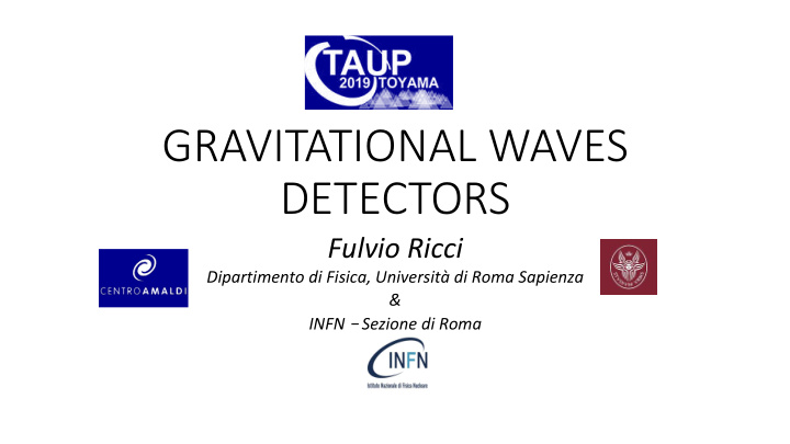 gravitational waves detectors