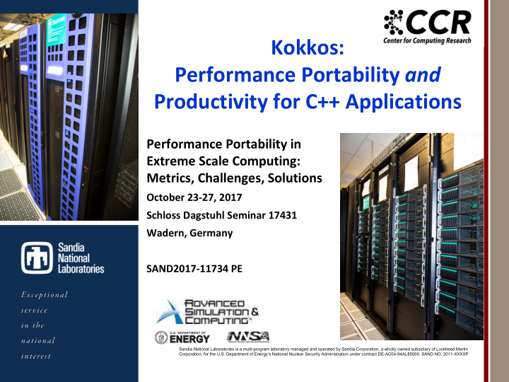 kokkos performance portability and