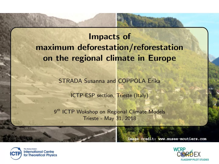 impacts of maximum deforestation reforestation on the