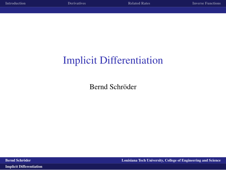 implicit differentiation