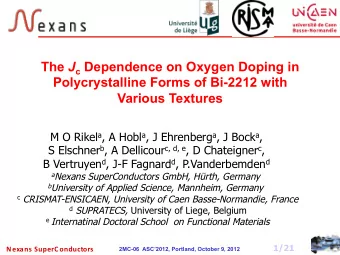 The J c Dependence on Oxygen Doping in  Polycrystalline Forms of Bi-2212 with  Various Textures M O