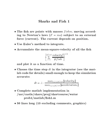 Sharks  and  Fish      The  sh  are  p  oin  ts  with  masses  mo  ving  accord  f