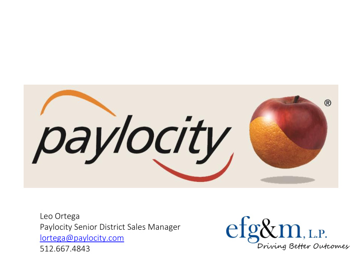 leo ortega paylocity senior district sales manager