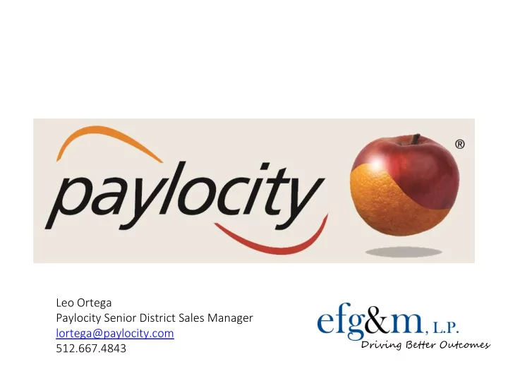 leo ortega paylocity senior district sales manager