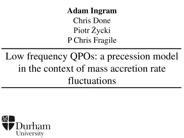 low frequency qpos a precession model