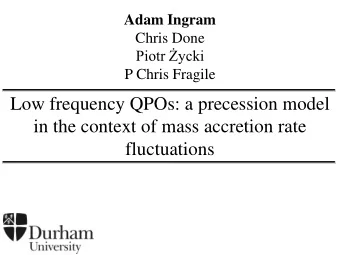 Low frequency QPOs: a precession model  in the context of mass accretion rate  fluctuations  The