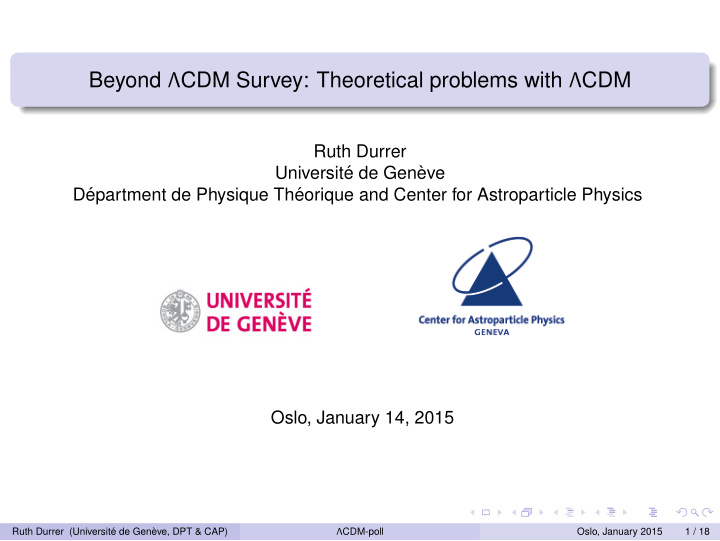 beyond cdm survey theoretical problems with cdm