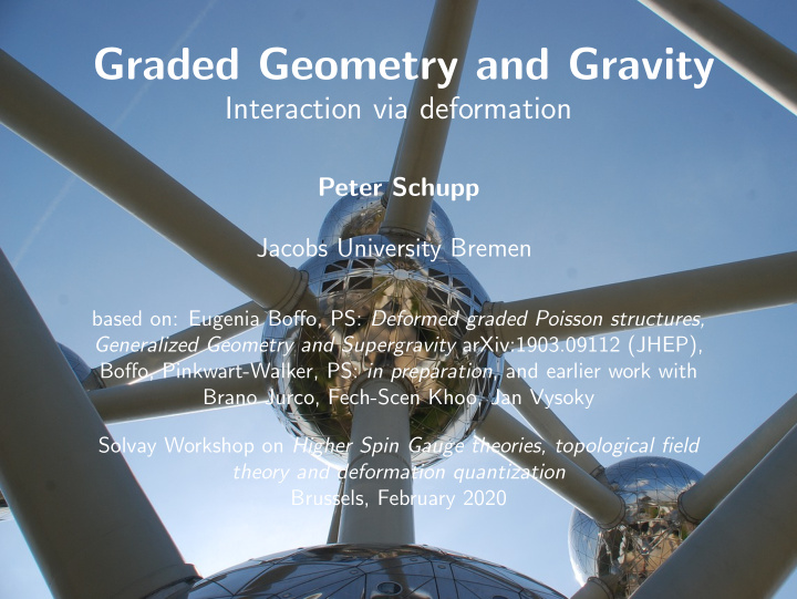 graded geometry and gravity