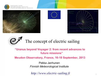 The concept of electric sailing  Uranus beyond Voyager 2: from recent advances to  future