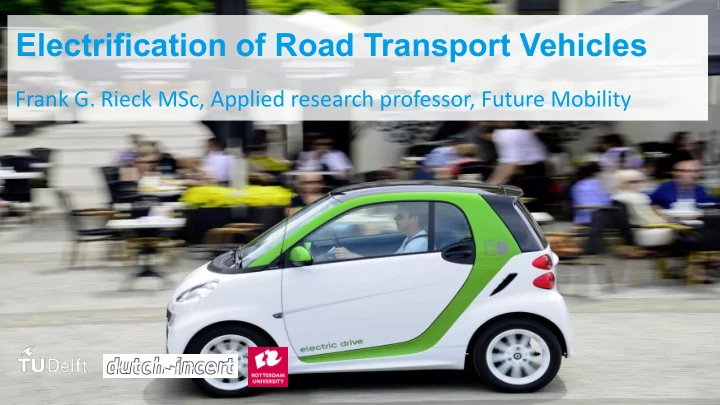 electrification of road transport vehicles