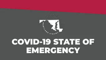 COVID-19 STATE OF  EMERGENCY  NEW CASES  POSITIVITY RATE  CASE RATE PER 100K  MARYLAND DEATHS