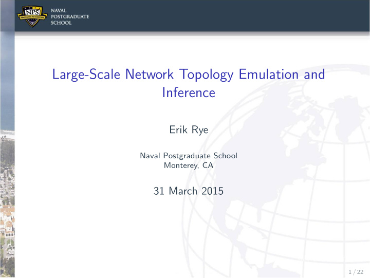 large scale network topology emulation and inference