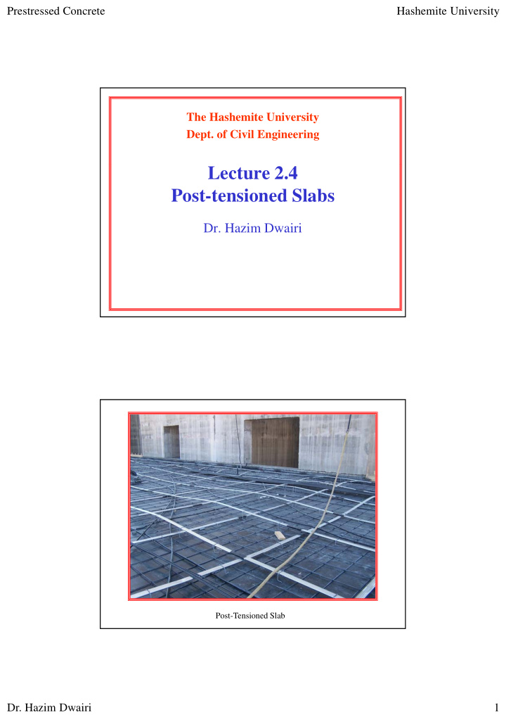 lecture 2 4 post tensioned slabs