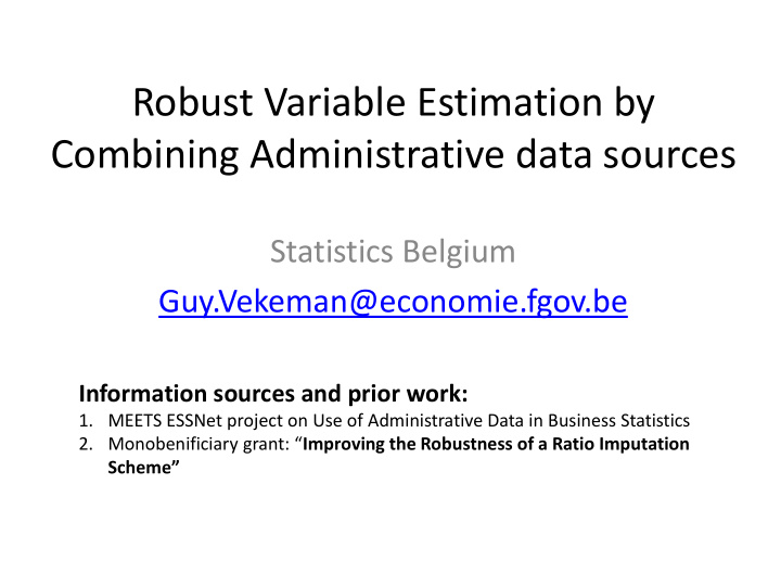 combining administrative data sources