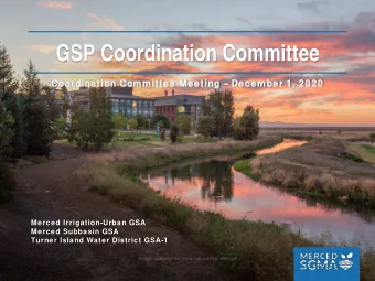 GSP Coordination Committee ing  December  Coor  Coordina  dination  tion Commit  Committee  tee