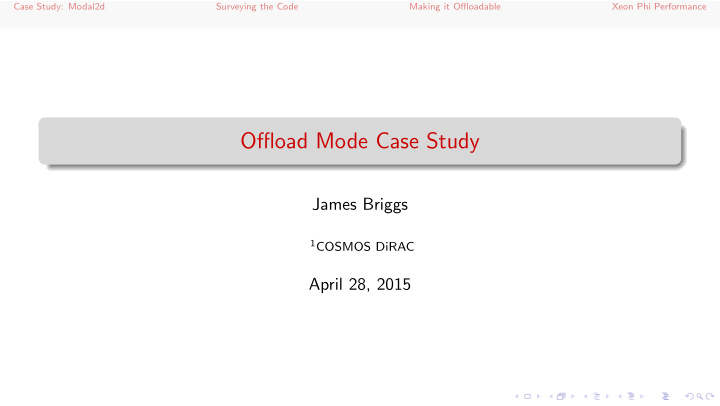 offload mode case study