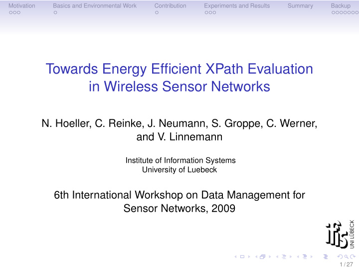 towards energy efficient xpath evaluation in wireless